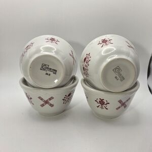 Sterling China Restaurant Ware Boulion Soup Bowls 4 Set Liverpool OH USA